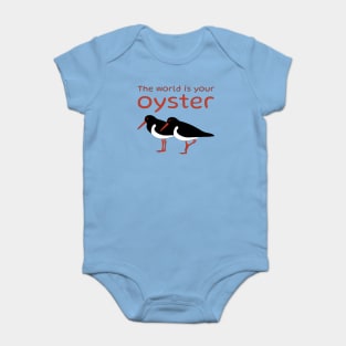 The World Is Your Oyster Pied Oystercatcher Baby Bodysuit